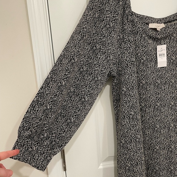 New With Tags Loft Dress XL Black and White - Picture 6 of 6